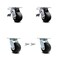 Service Caster 4 Inch Polyolefin Swivel Caster Set with Ball Bearing 2 Total Lock Brake SCC SCC-TTL30S420-POB-2-BSL-2 - alternate 6